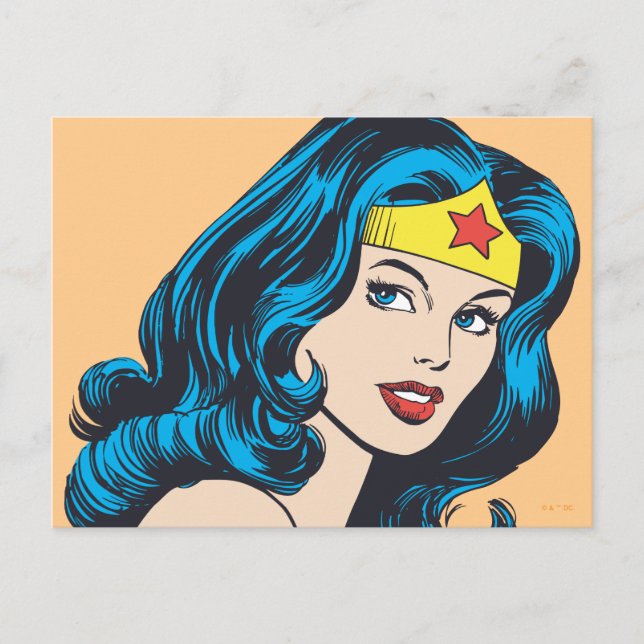 Carte Postale Wonder Woman Face (Devant)