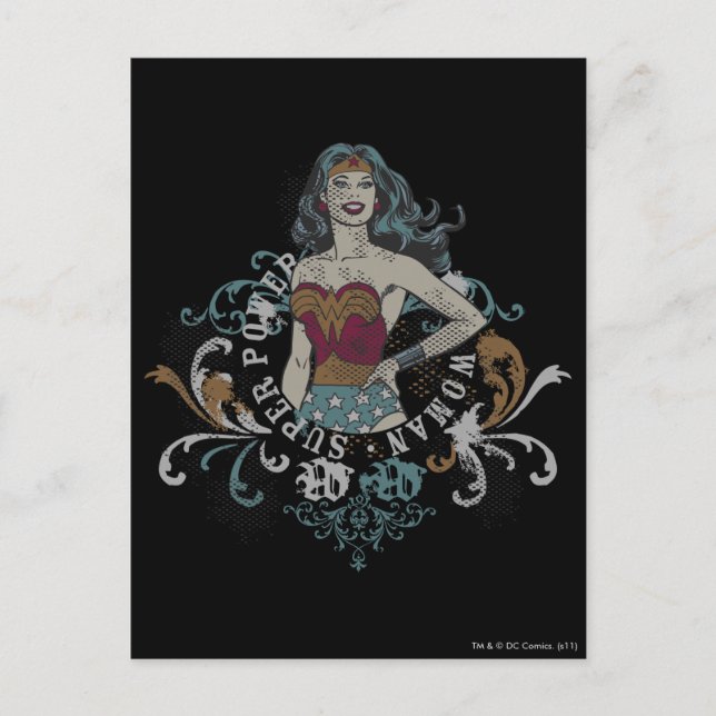 Carte Postale Wonder Woman Halftone (Devant)