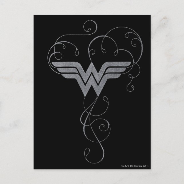 Carte Postale Wonder Woman | logo Beauty Bliss (Devant)