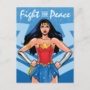Carte Postale Wonder Woman - Lutter Pour La Paix