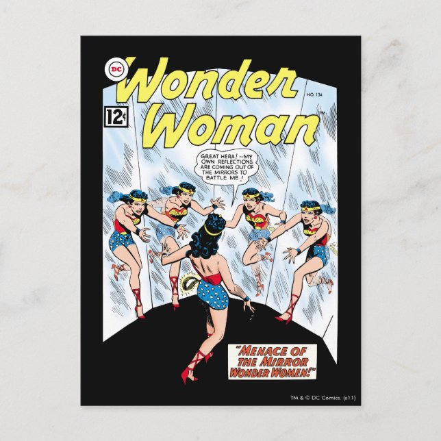 Carte Postale Wonder Woman Mennace du miroir (Devant)