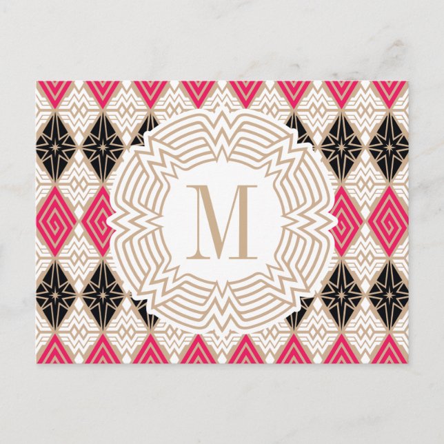Carte Postale Wonder Woman Motif grec (Devant)