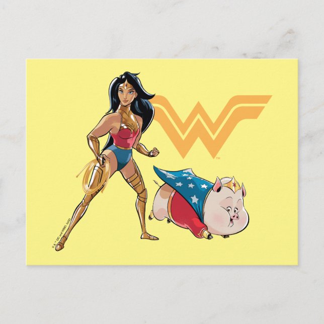 Carte Postale Wonder Woman & PB (Devant)