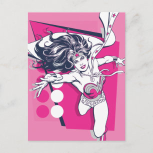Carte Postale Wonder Woman Retro Glam Caractère Art