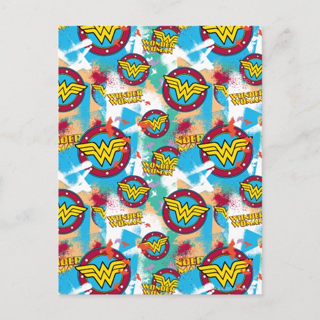 Carte Postale Wonder Woman Spray Motif de peinture (Devant)