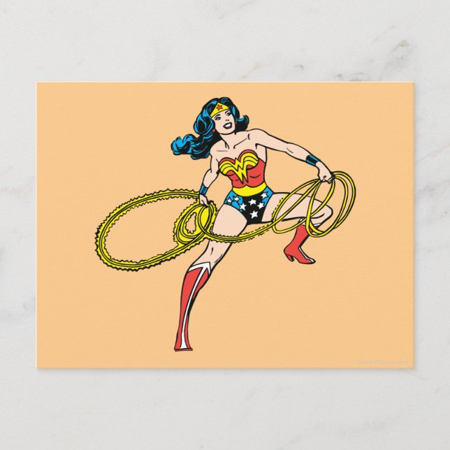 Carte Postale Wonder Woman Swing Lasso Right (Devant)