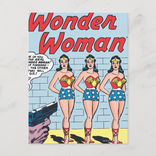 Carte Postale Wonder Woman Triple Identity (Devant)