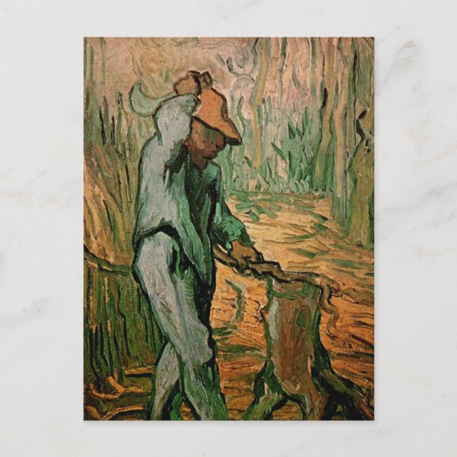 Carte Postale Woodcutter (après Millet) par Vincent van Gogh (Devant)