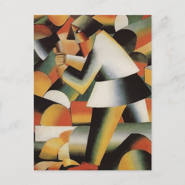 Carte Postale Woodcutter par Kazimir Malevich (Devant)