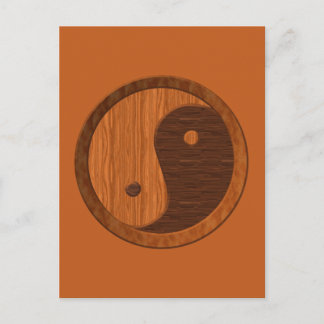 Carte Postale Wooden Yin Yang