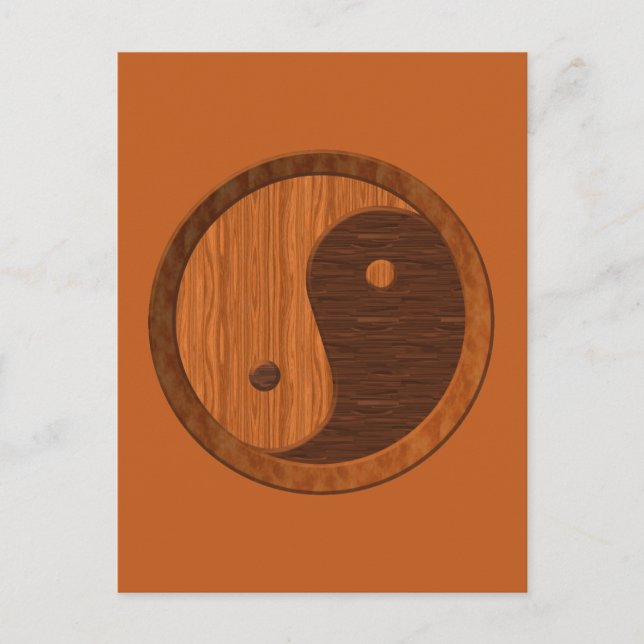Carte Postale Wooden Yin Yang (Devant)
