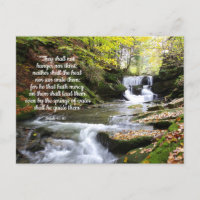 Woodland Stream avec message biblique réconfortant