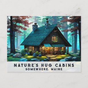 Carte Postale *~* Woods Cabine coloré Gras Artsy AP49 Printemps