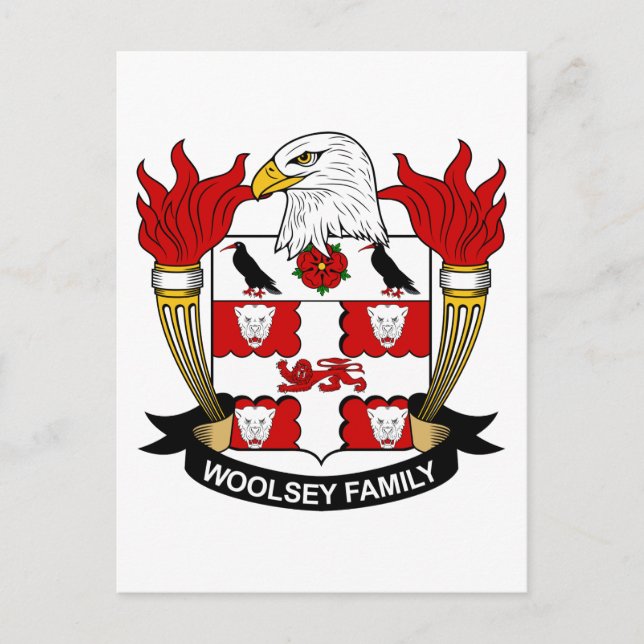 Carte Postale Woolsey Family Crest (Devant)