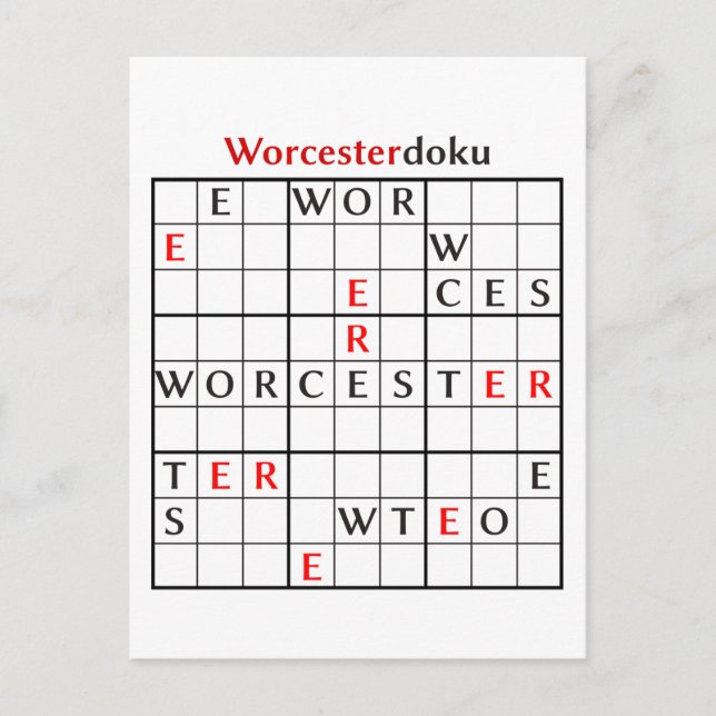 Carte Postale worcesterdoku (Devant)
