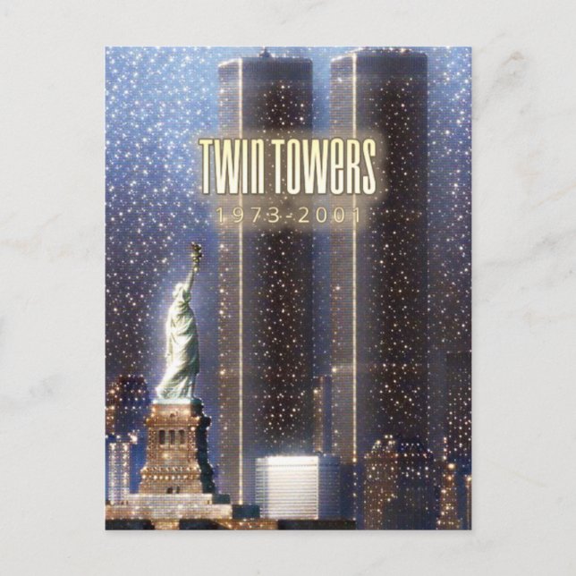 Carte Postale World Trade Center tours jumelles stylisées (Devant)