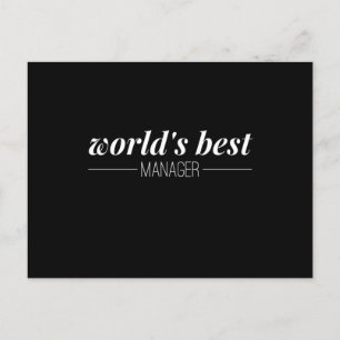 Carte Postale Worlds Best Manager