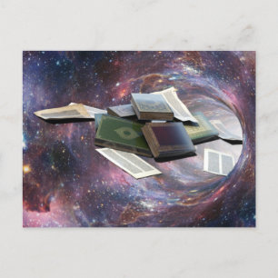 Carte Postale Wormhole de livre