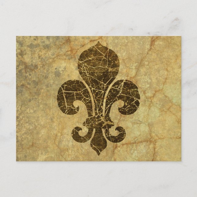 Carte Postale Worn Fleur De Lis (Devant)