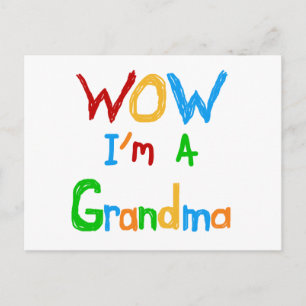Carte Postale WOW Je suis un grand-mère T-shirts et cadeaux