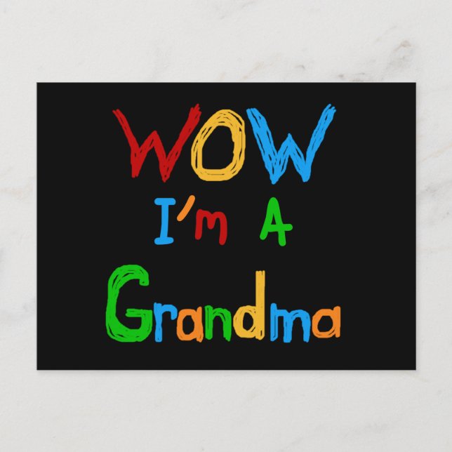 Carte Postale WOW Je suis un grand-mère T-shirts et cadeaux (Devant)