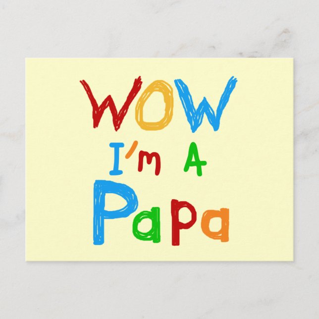 Carte Postale Wow, je suis un Papa Tshirts et GIfts (Devant)
