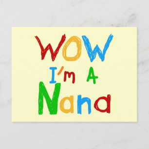 Carte Postale WOW Je suis un T-shirts et cadeaux Nana