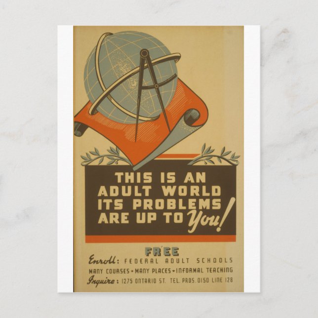 Carte Postale WPA - Monde adulte (Devant)