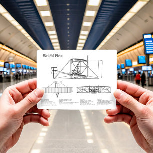 Carte Postale Wright Flyer- Plan de dessin de blueprint d'avion