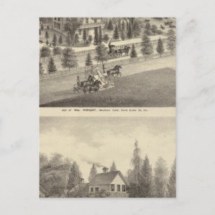 Carte Postale Wright, Résidences de Putnam