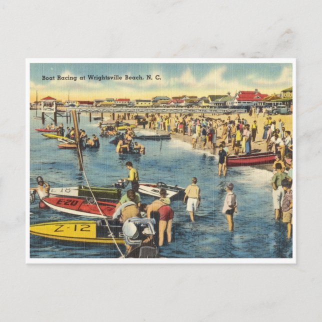 Carte Postale Wrightsville Beach North Carolina Boat Racing (Devant)