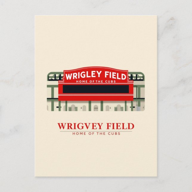 Carte Postale Wrigley Field: Home of the Cubs (Devant)