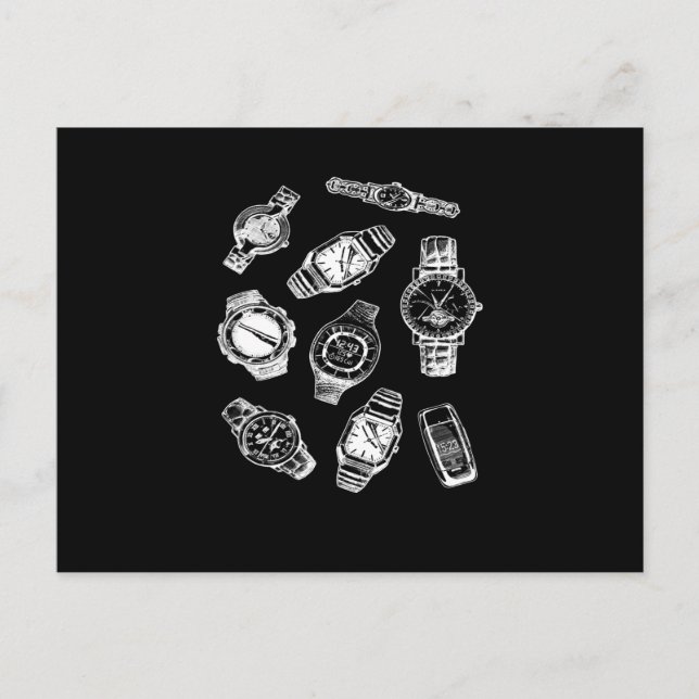 Carte Postale Wristwatches Montres de luxe Horloge (Devant)