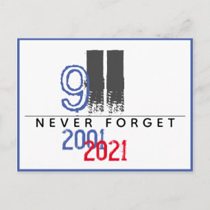 Carte Postale WTC 911 Patriotique N'oublions Jamais 20e Annivers