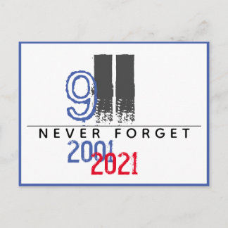Carte Postale WTC 911 Patriotique N'oublions Jamais 20e Annivers