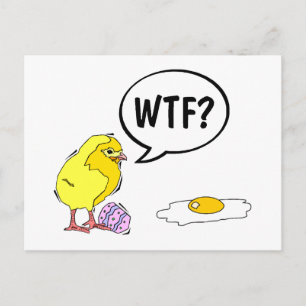 Carte Postale WTF Chick