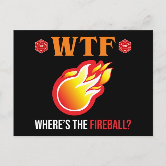 Carte Postale WTF - Où est The Fireball ? (Devant)