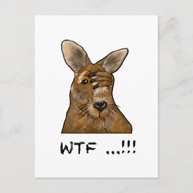 Carte Postale WTF Skippy ! Drôle Kangaroo Cadeaux et accessoires (Devant)