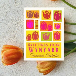 Carte Postale Wynyard Tasmania Australie Champs de tulipe