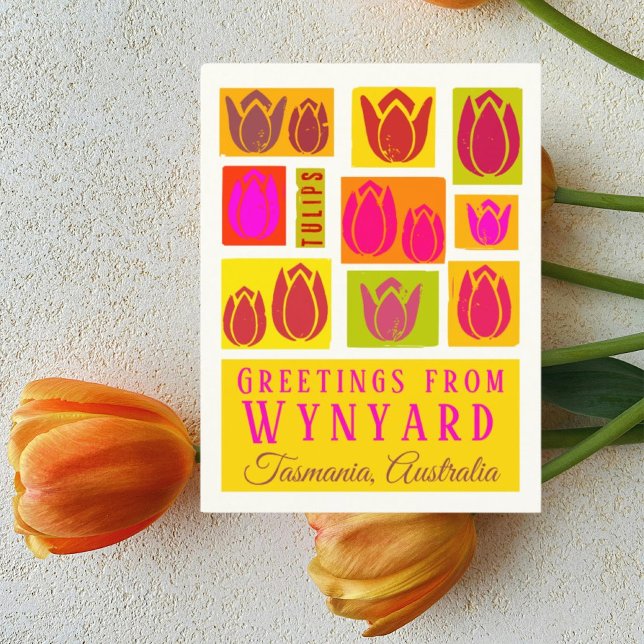 Carte Postale Wynyard Tasmania Australie Champs de tulipe (Créateur téléchargé)