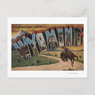 Carte Postale Wyoming (Cowboy)Grandes Scènes de LETTREWyoming