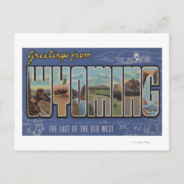 Carte Postale Wyoming (dernier de l'Ouest ancien) (Devant)