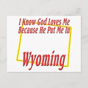 Carte Postale Wyoming - Dieu m'aime