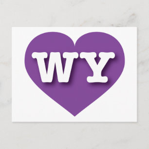 Carte Postale Wyoming Purple Heart - J'aime WY
