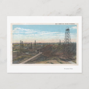 Carte Postale Wyoming Salt Creek Vieux champs ScèneWyoming