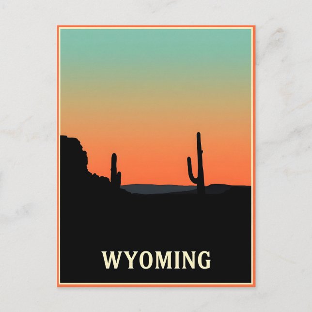 Carte postale Wyoming vintage (Devant)