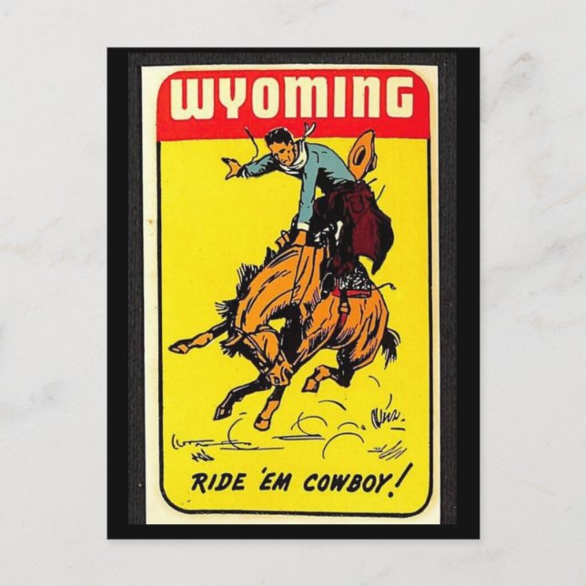 Carte Postale Wyoming Vintage (Devant)