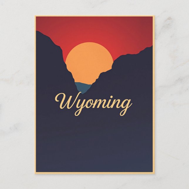 Carte postale Wyoming vintage (Devant)