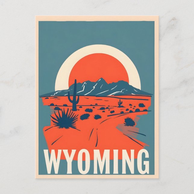 Carte postale Wyoming vintage (Devant)