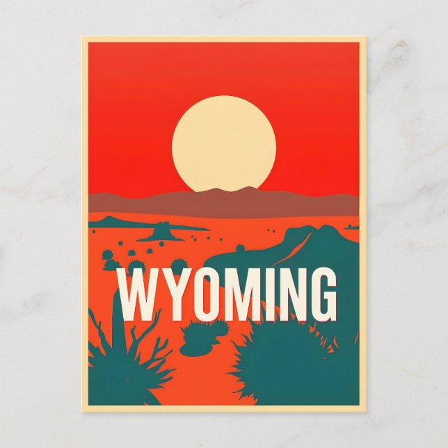 Carte postale Wyoming vintage (Devant)